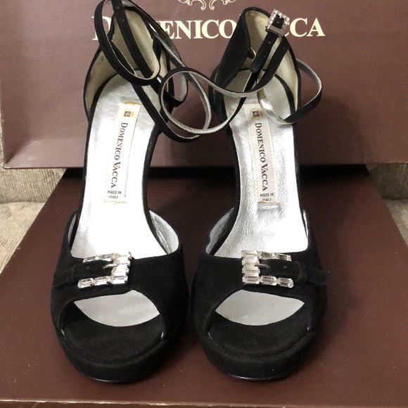 🌺NWT DOMENICO VACCA SUEDE PLATFORM HEELS SIZE 39.5 - Picture 5 of 13